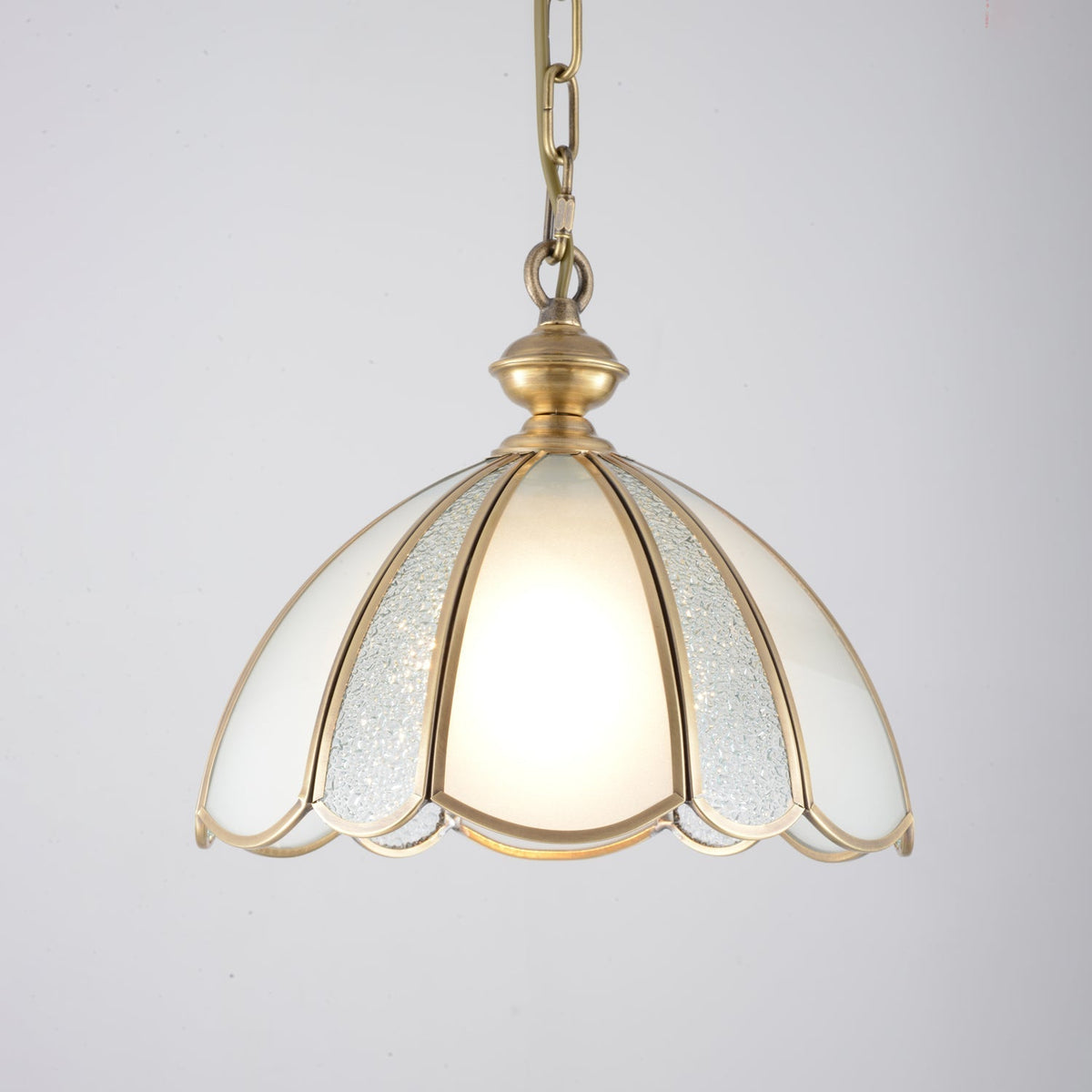 Ophaan Lampe Pendante Traditionnelle en Laiton et Verre Art - Neutralighting