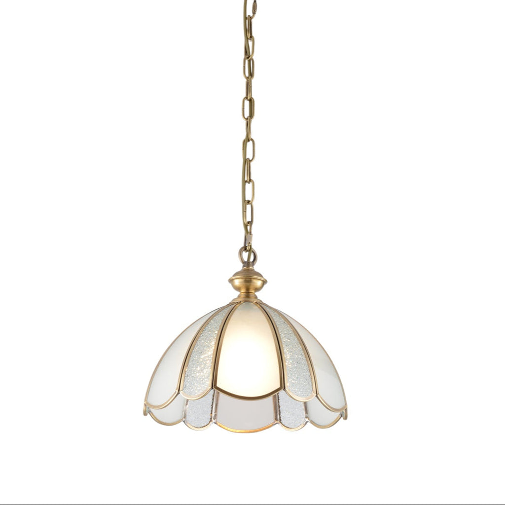 Ophaan Lampe Pendante Traditionnelle en Laiton et Verre Art - Neutralighting
