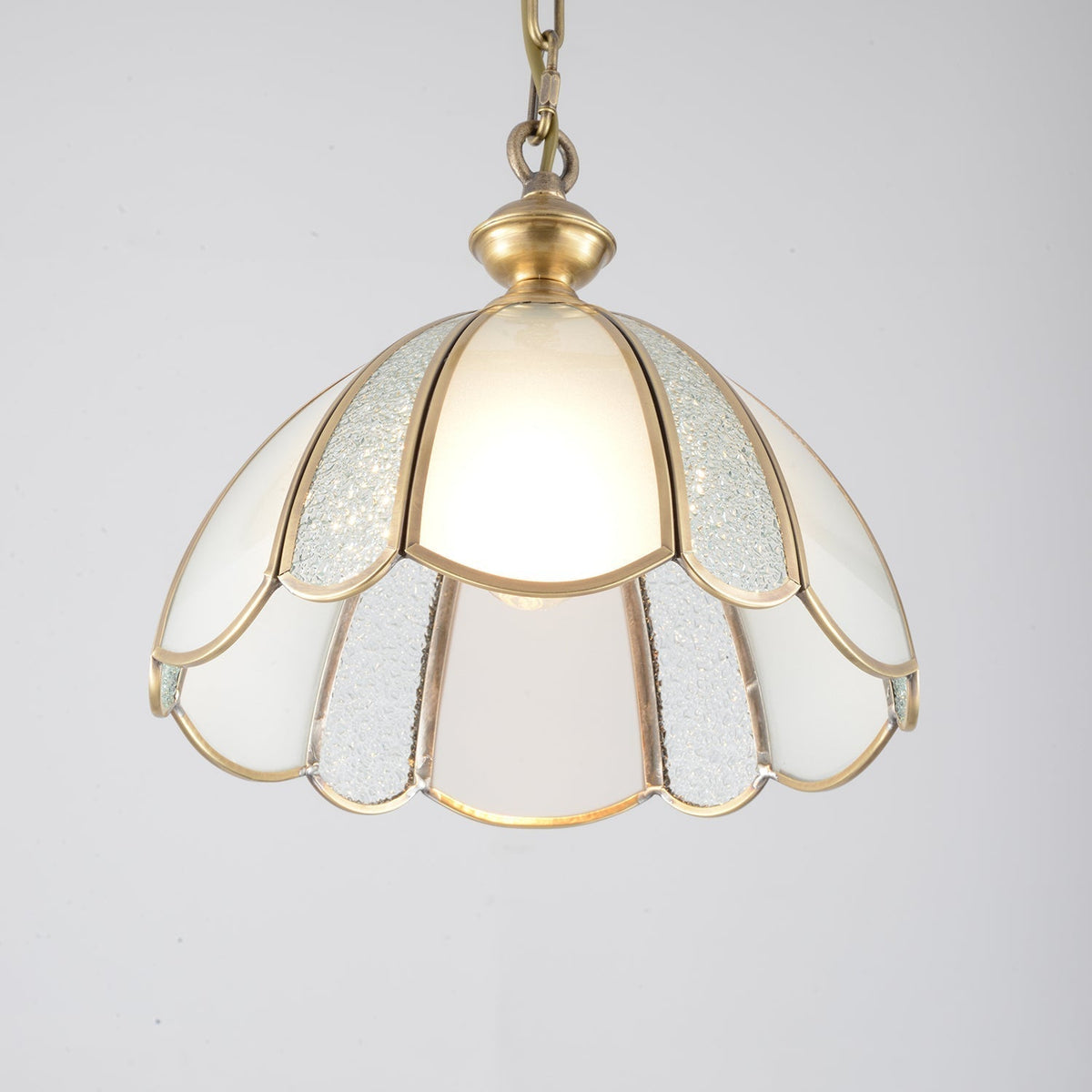 Ophaan Lampe Pendante Traditionnelle en Laiton et Verre Art - Neutralighting