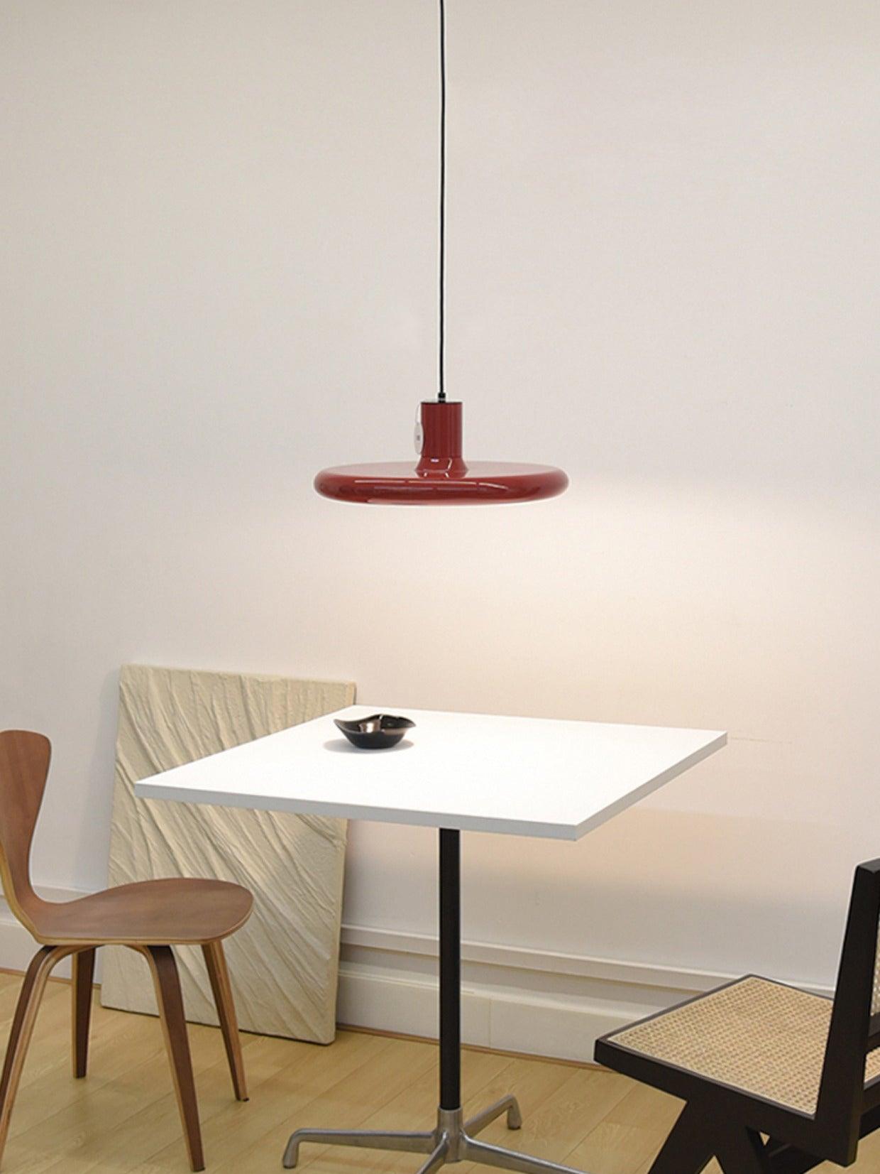 Solara Lampe suspendue cylindrique en aluminium à disque industriel - Neutralighting