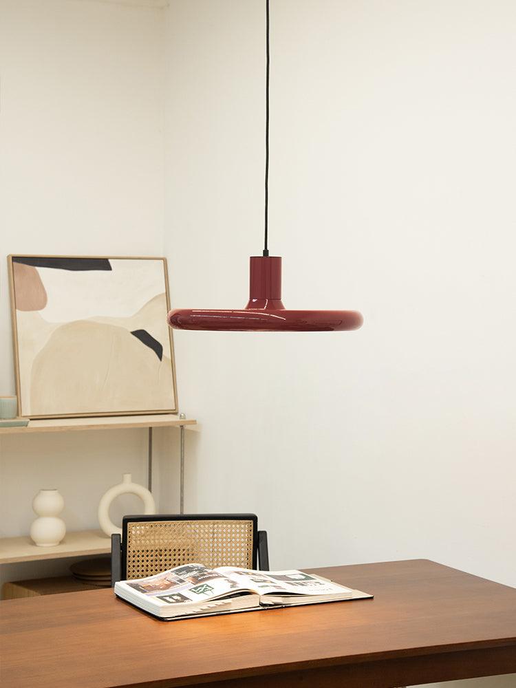 Solara Lampe suspendue cylindrique en aluminium à disque industriel - Neutralighting