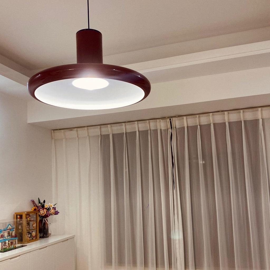 Solara Lampe suspendue cylindrique en aluminium à disque industriel - Neutralighting