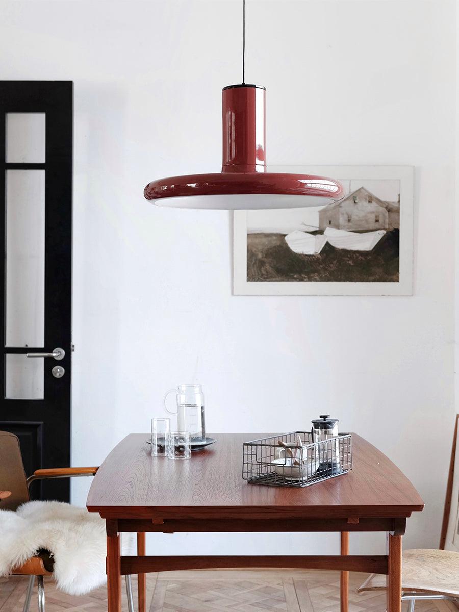 Solara Lampe suspendue cylindrique en aluminium à disque industriel - Neutralighting