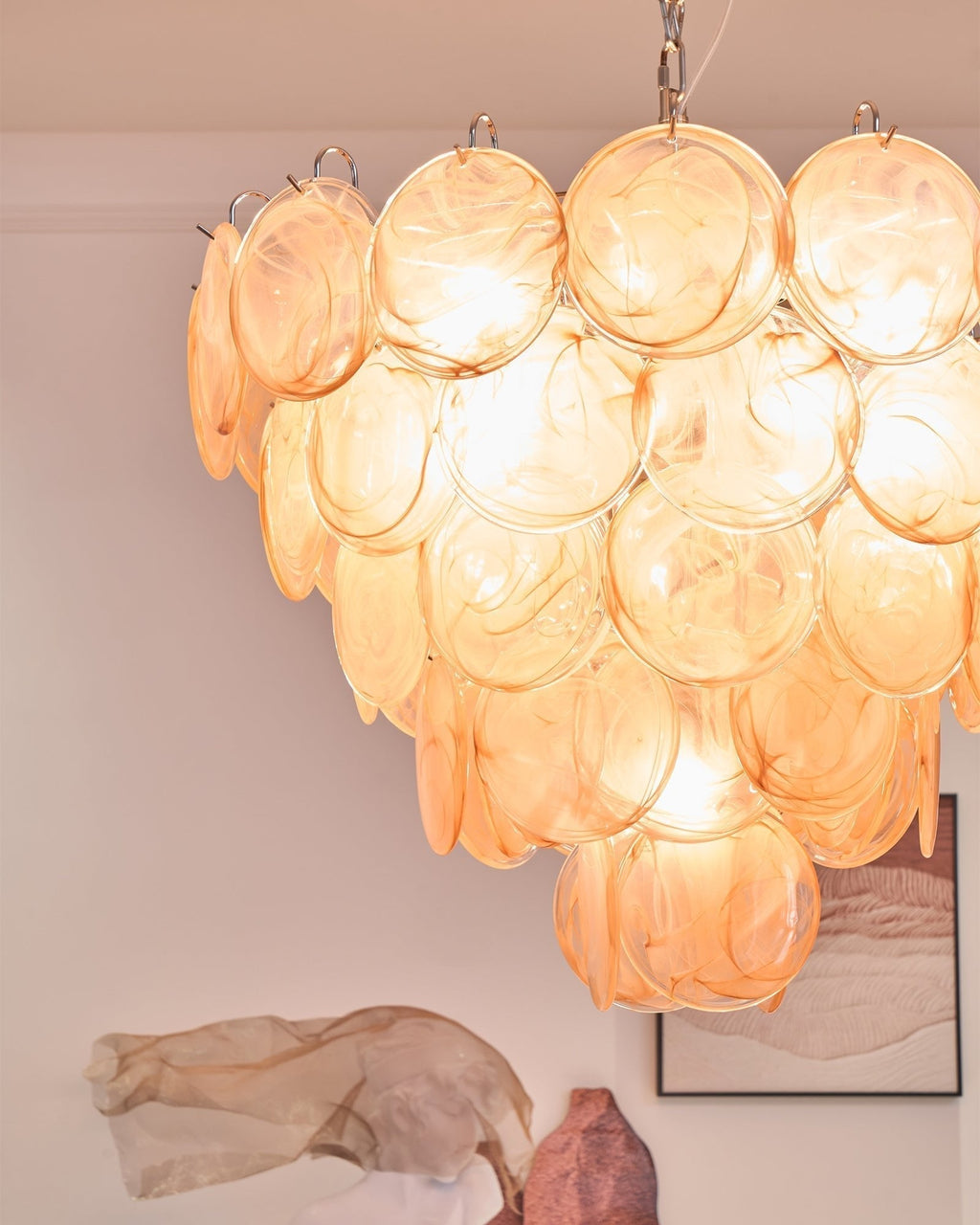 Aurora Lustre Murano Verre Disque Classique - Neutralighting