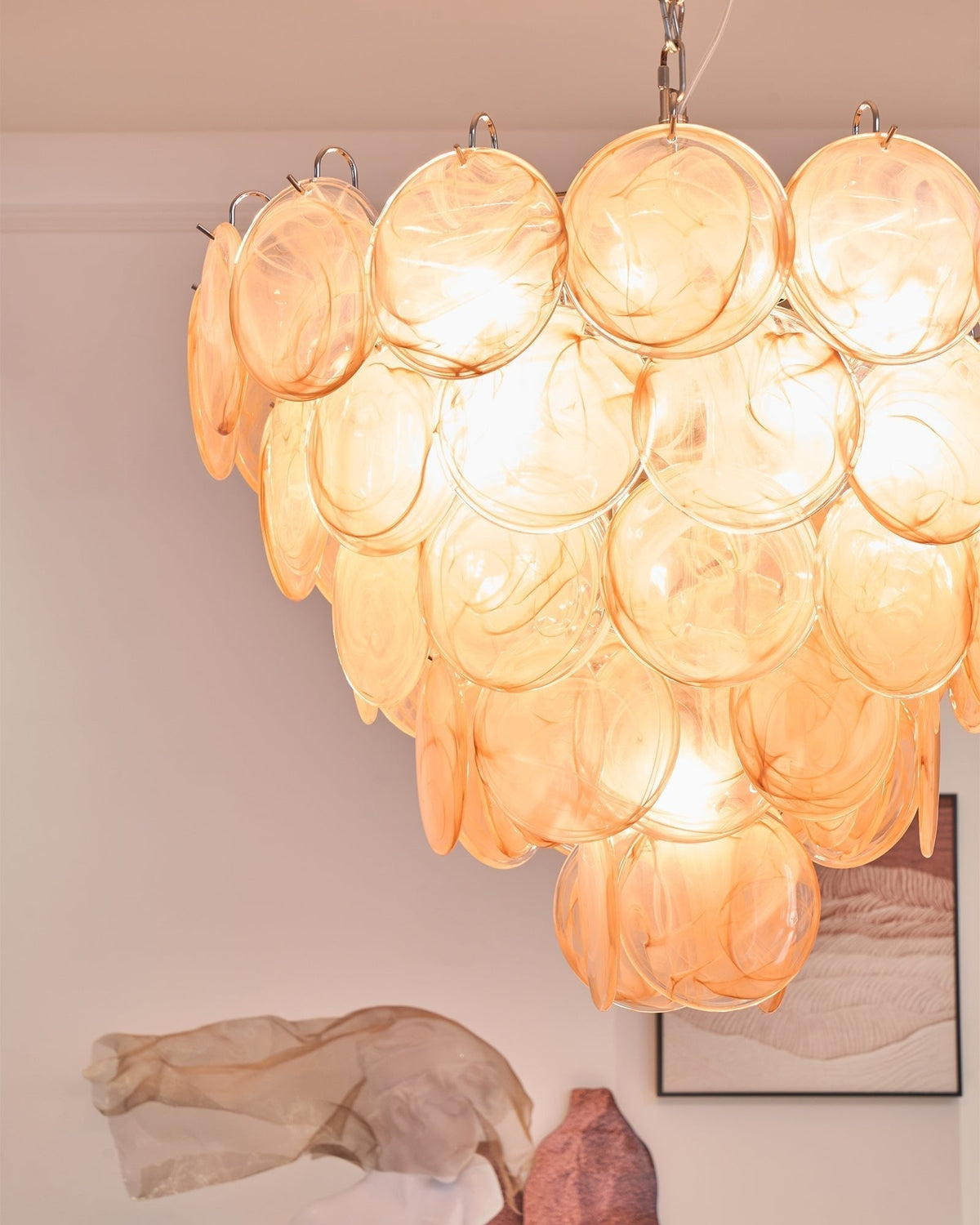 Aurora Lustre Murano Verre Disque Classique - Neutralighting