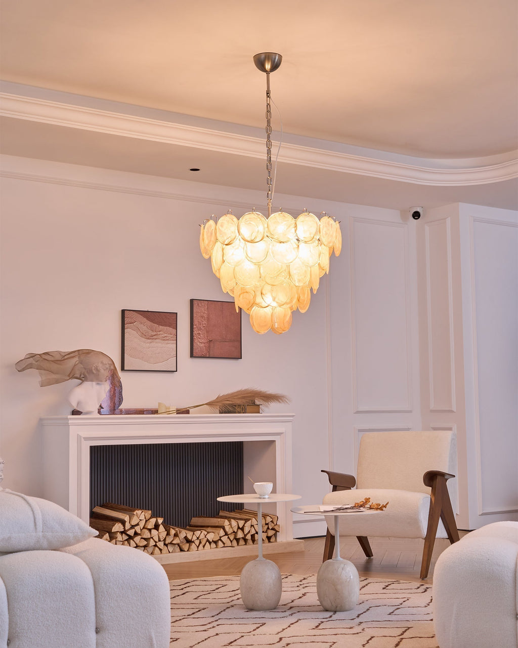 Aurora Lustre Murano Verre Disque Classique - Neutralighting