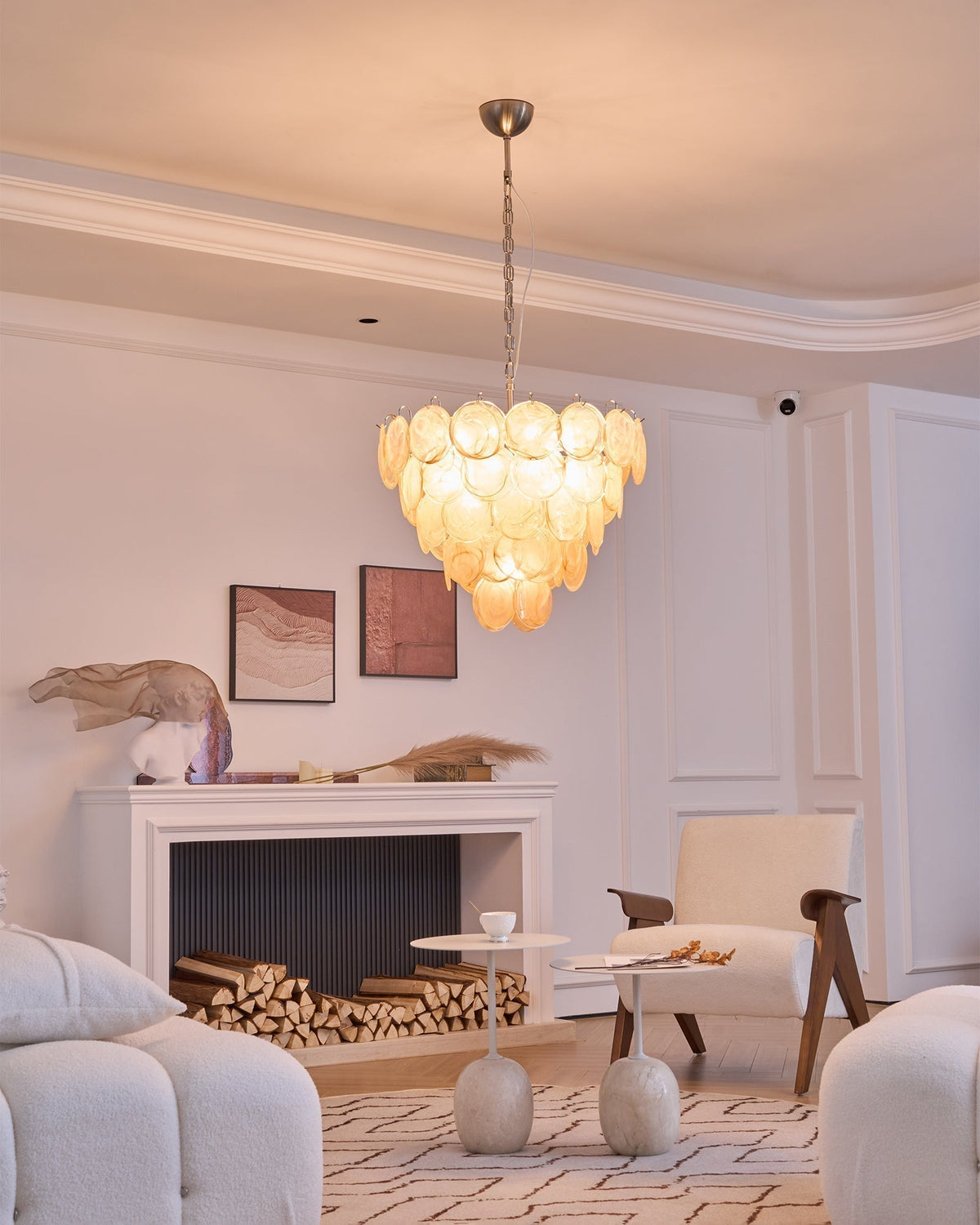 Aurora Lustre Murano Verre Disque Classique - Neutralighting