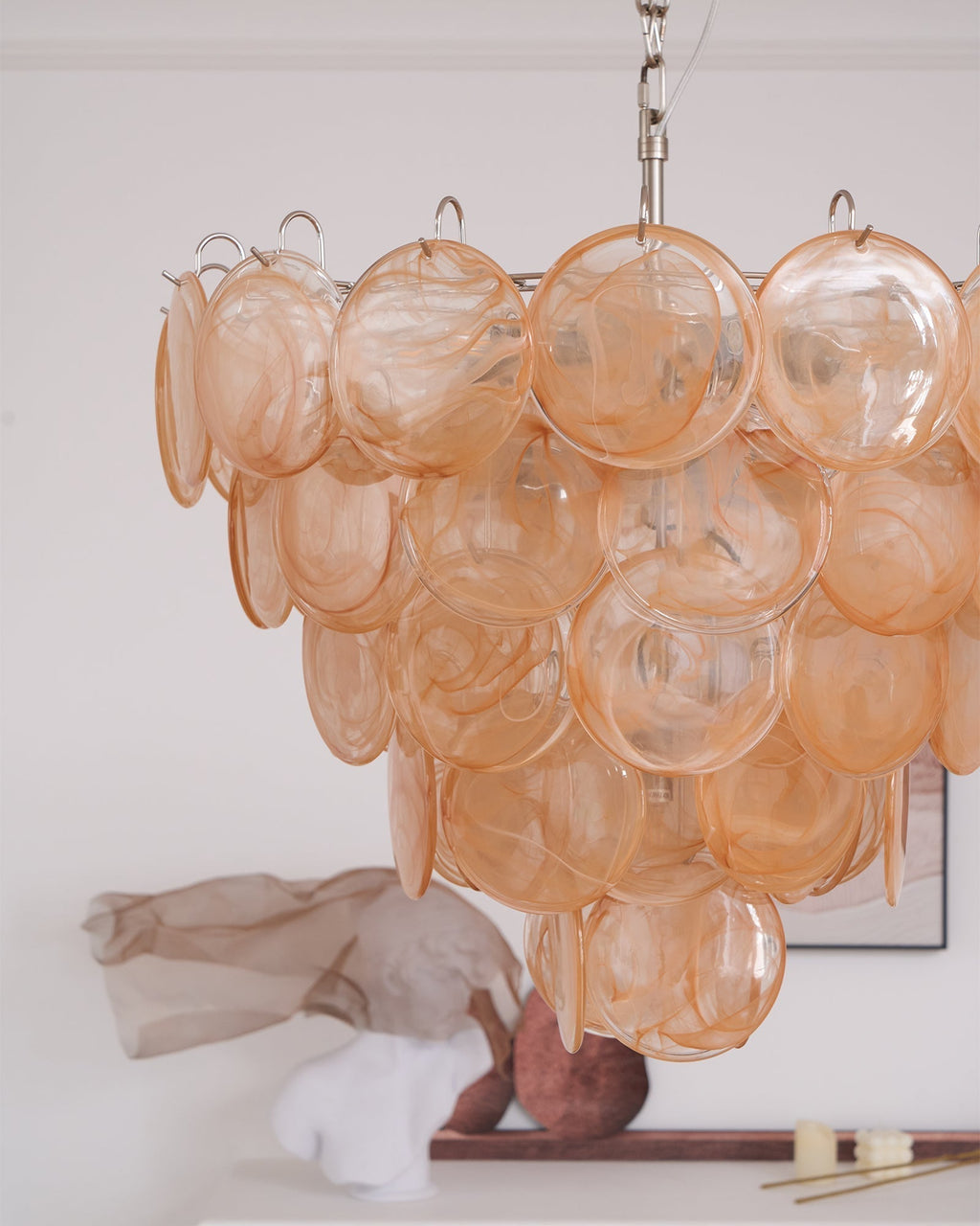 Aurora Lustre Murano Verre Disque Classique - Neutralighting