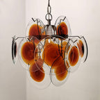 Aurora Chandelier Verre Murano Disque Mi-Siècle - Neutralighting