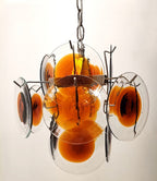 Aurora Chandelier Verre Murano Disque Mi-Siècle - Neutralighting