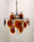 Aurora Chandelier Verre Murano Disque Mi-Siècle - Neutralighting
