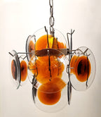 Aurora Chandelier Verre Murano Disque Mi-Siècle - Neutralighting