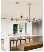 Lustra Suspension Orb Laiton Verre Pour Salon - Neutralighting
