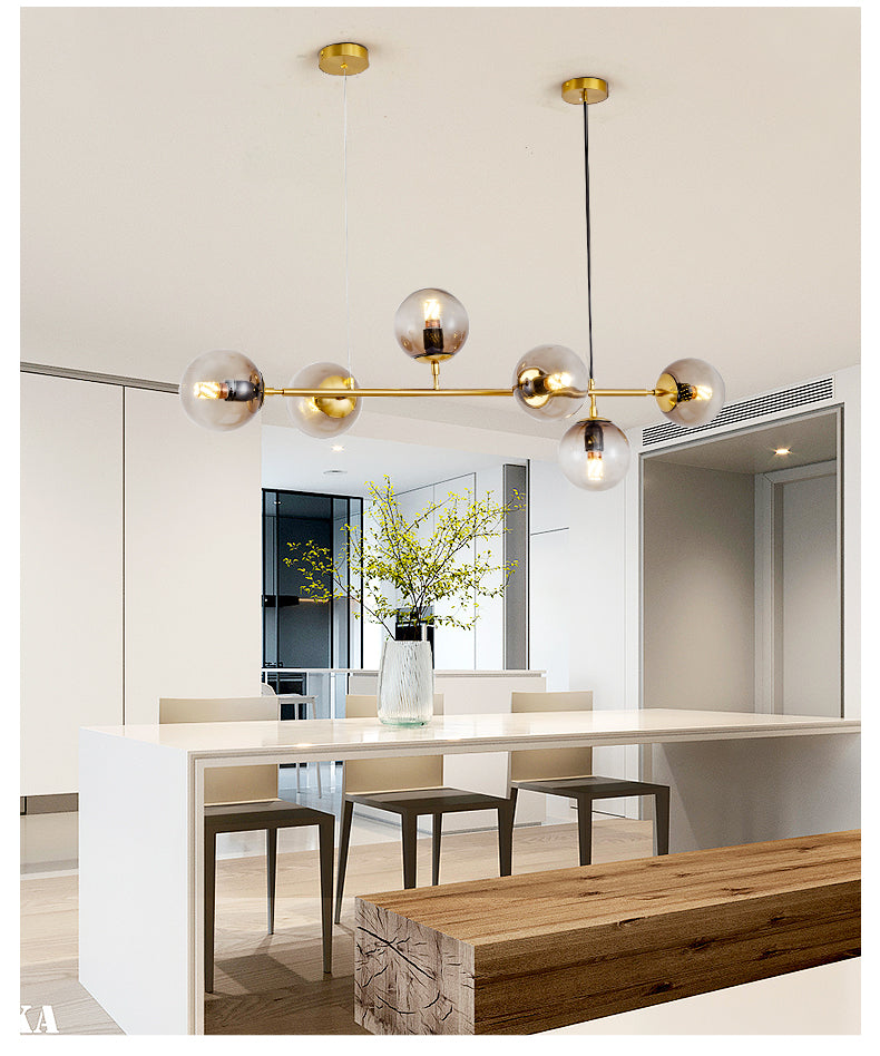 Lustra Suspension Orb Laiton Verre Pour Salon - Neutralighting
