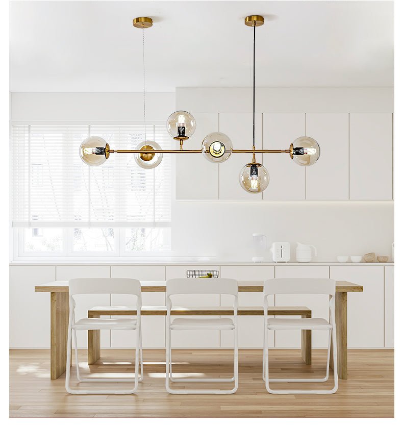 Lustra Suspension Orb Laiton Verre Pour Salon - Neutralighting