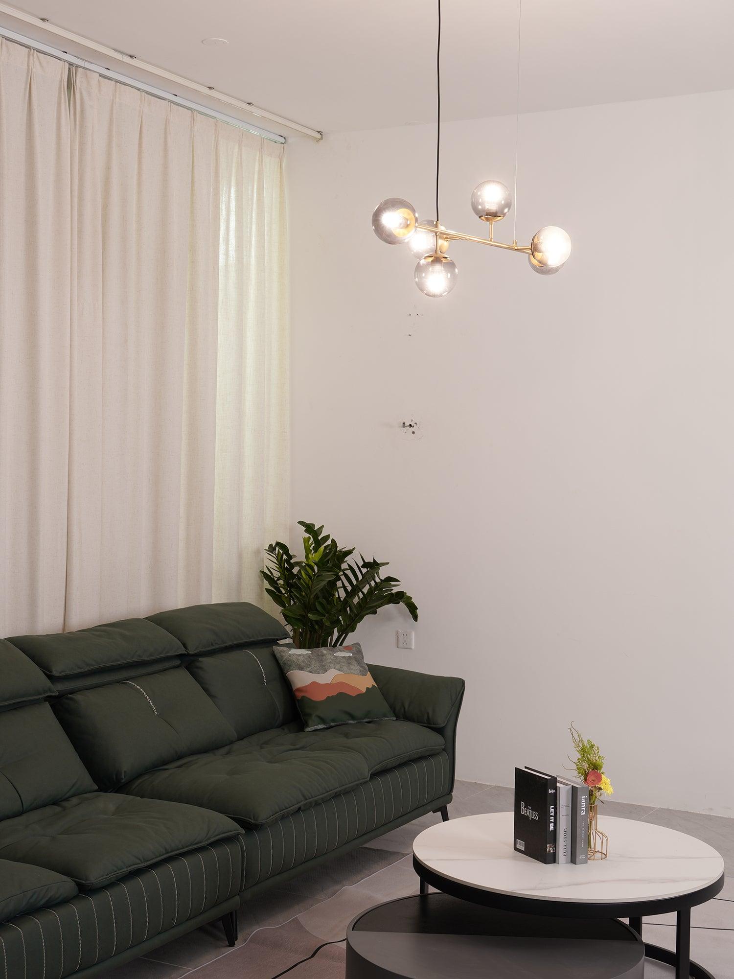 Lustra Suspension Orb Laiton Verre Pour Salon - Neutralighting