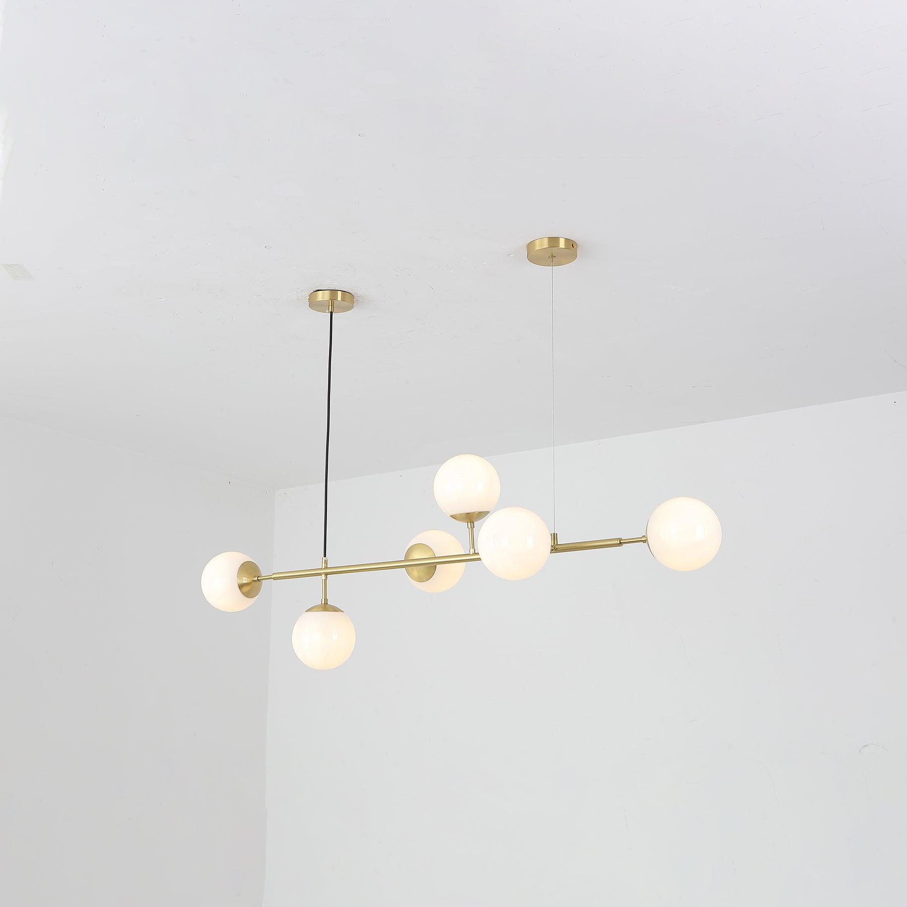 Lustra Suspension Orb Laiton Verre Pour Salon - Neutralighting