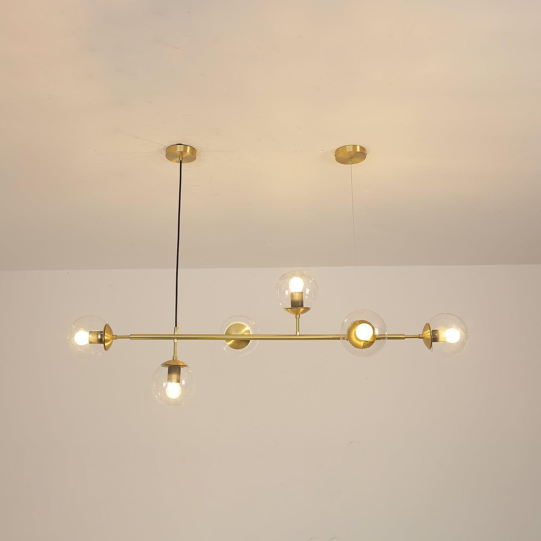 Lustra Suspension Orb Laiton Verre Pour Salon - Neutralighting