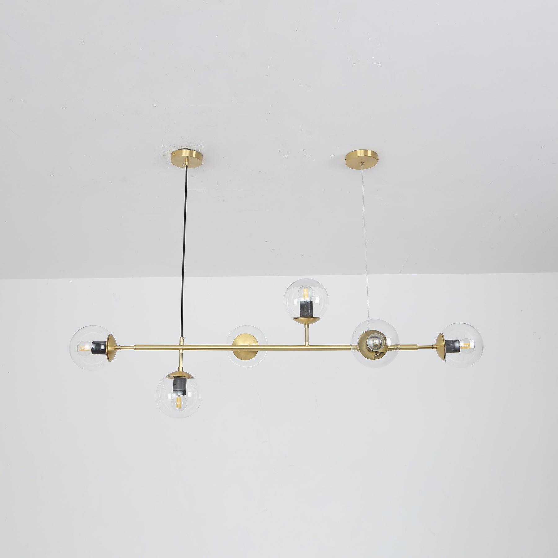 Lustra Suspension Orb Laiton Verre Pour Salon - Neutralighting