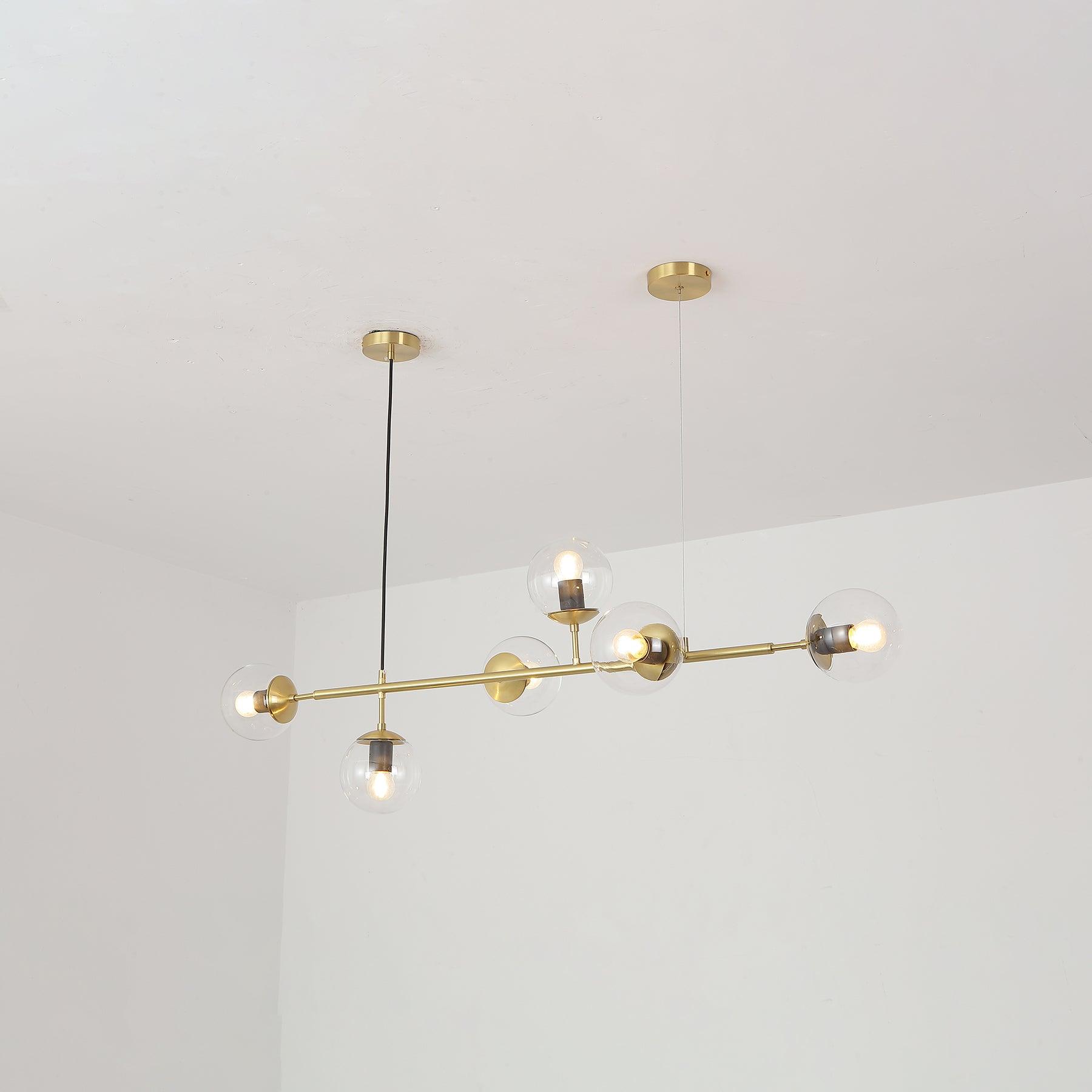 Lustra Suspension Orb Laiton Verre Pour Salon - Neutralighting