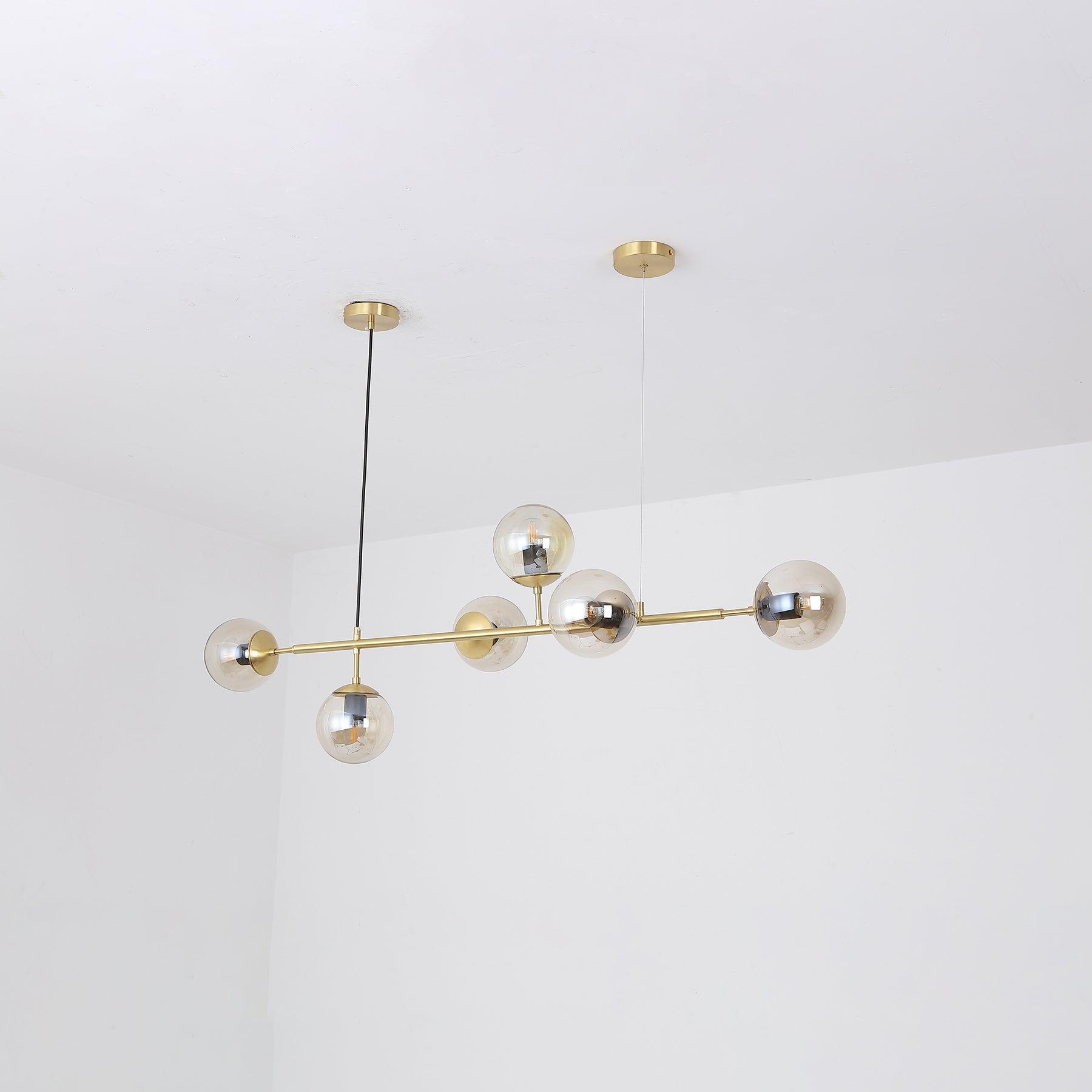 Lustra Suspension Orb Laiton Verre Pour Salon - Neutralighting