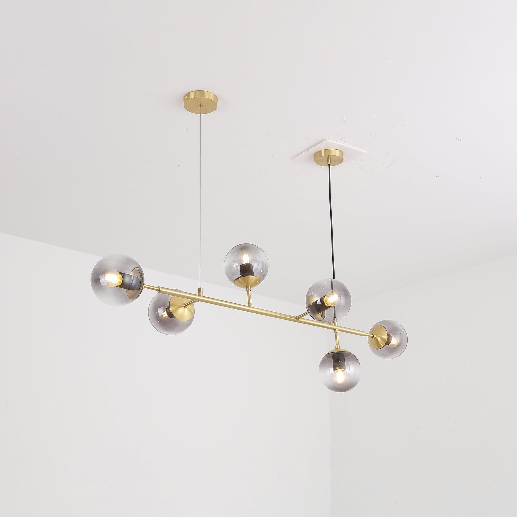 Lustra Suspension Orb Laiton Verre Pour Salon - Neutralighting