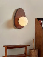 Ephael Applique Murale en Noyer Verre Premium - Neutralighting
