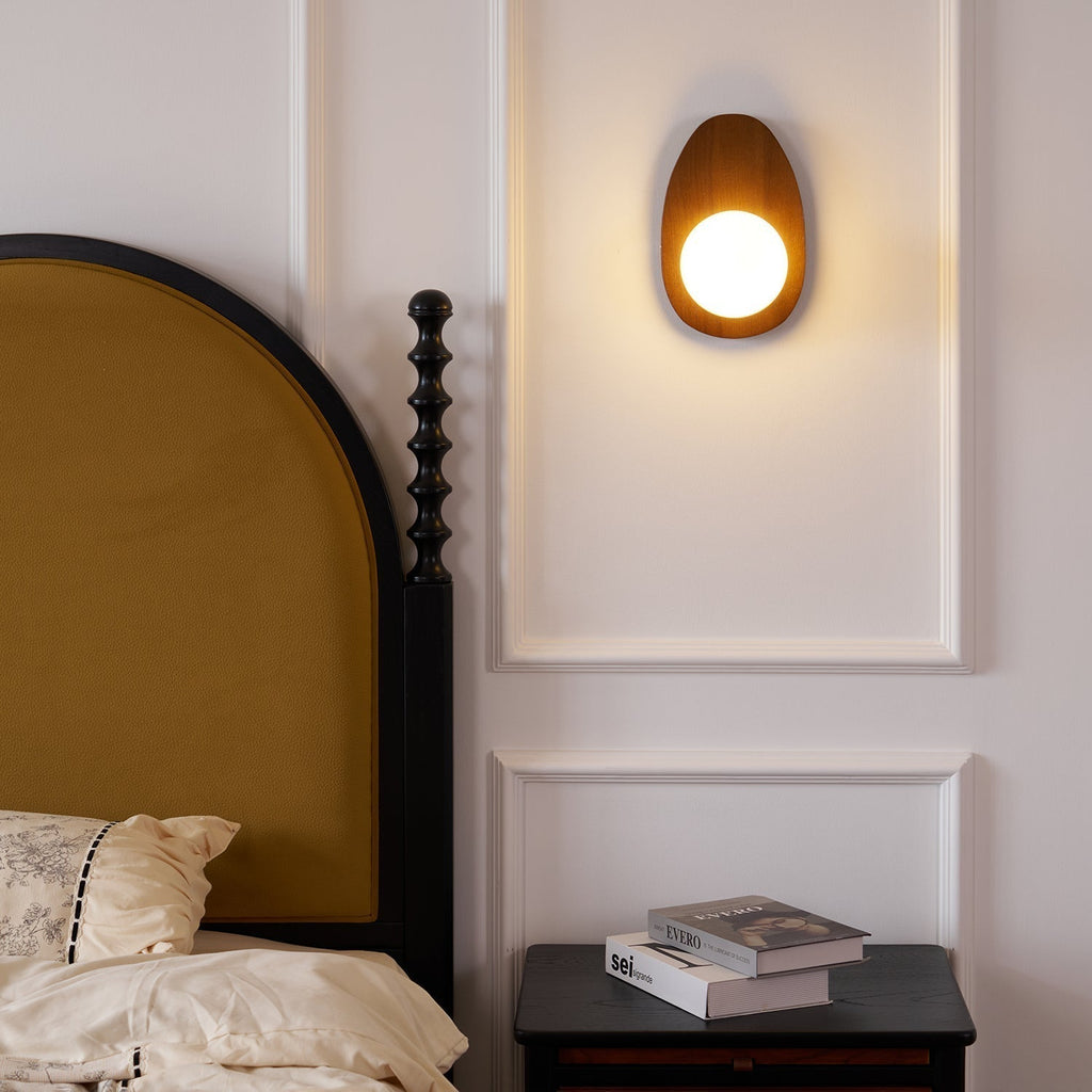 Ephael Applique Murale en Noyer Verre Premium - Neutralighting