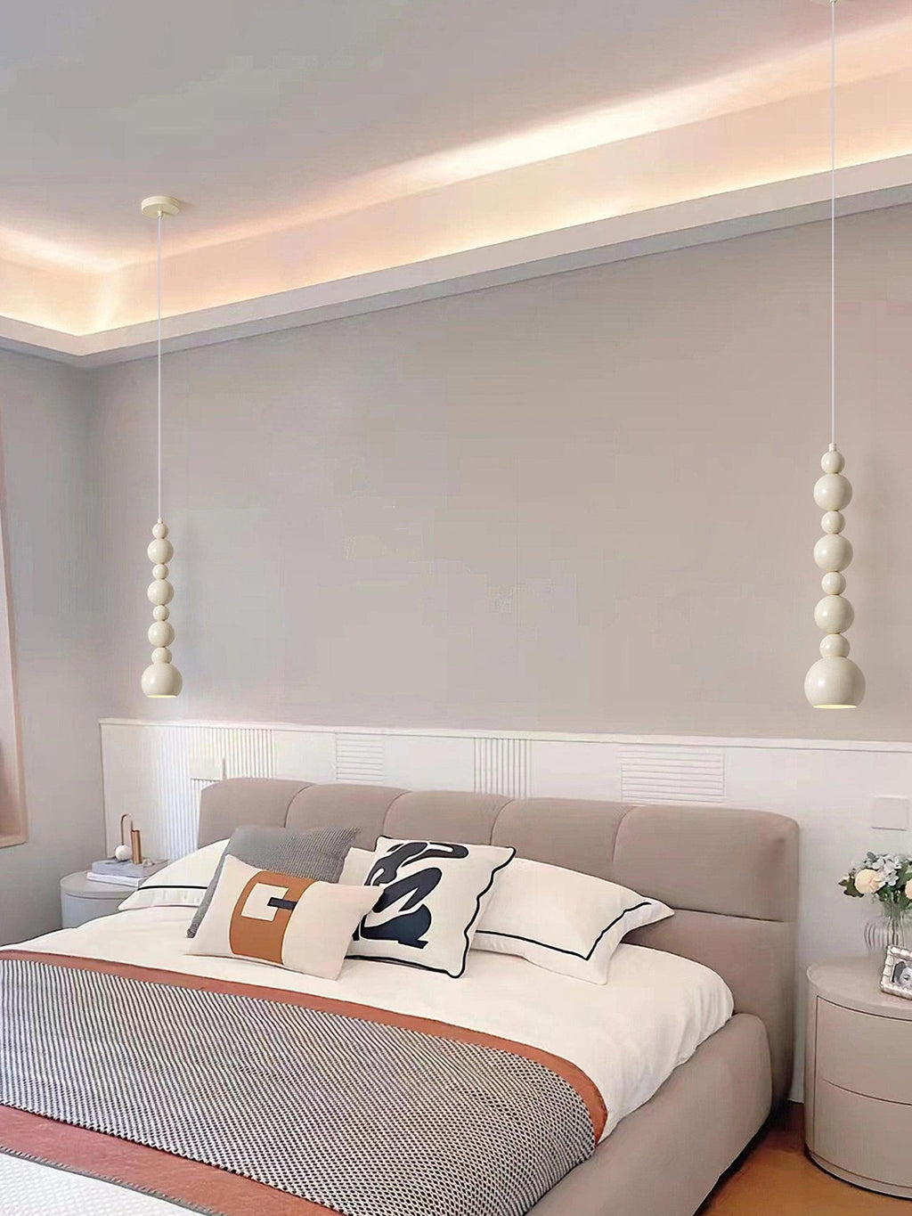 Solena Lampes Pendantes Artistiques Beiges - Neutralighting