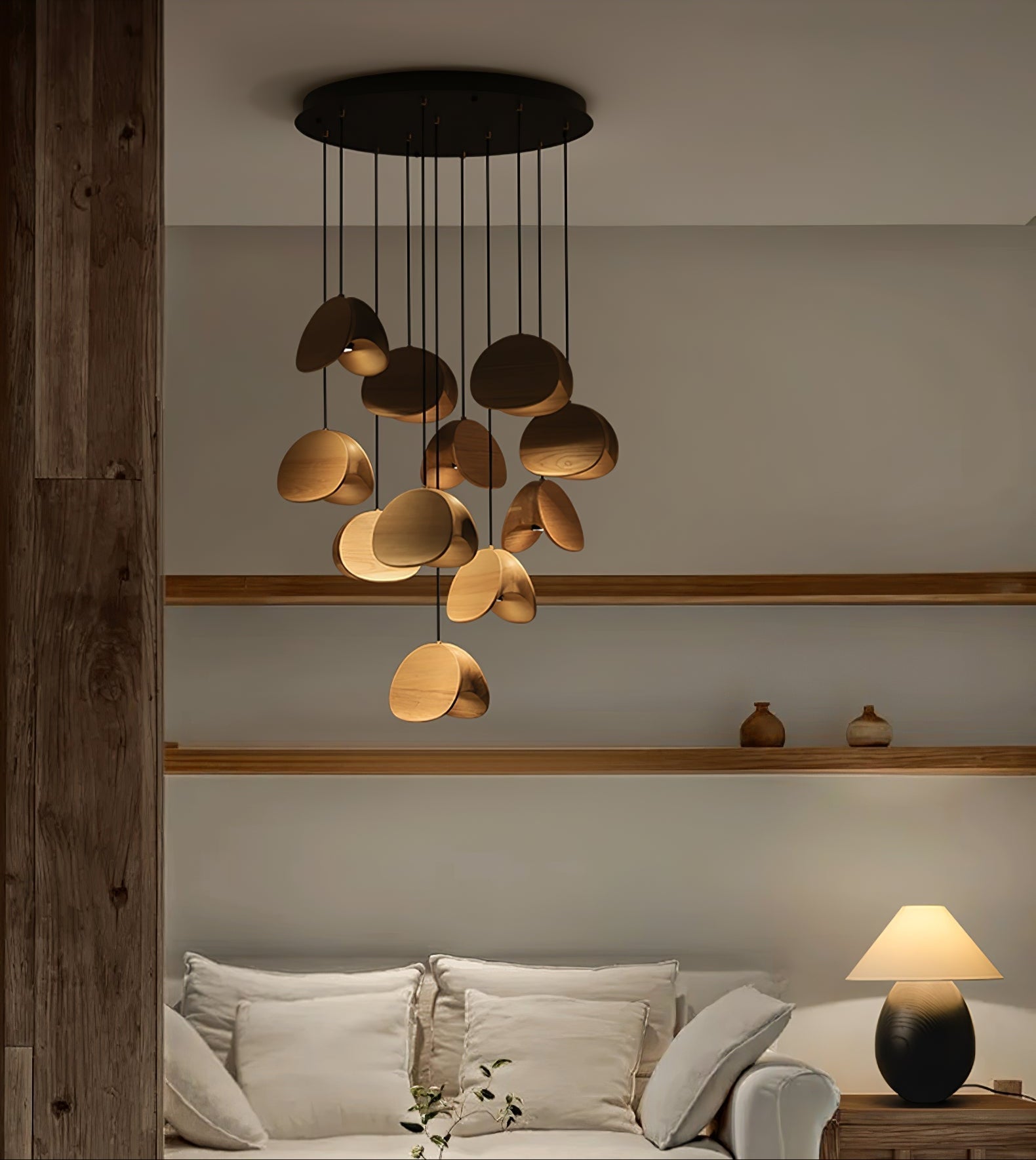 Tavro Lampe Pendante en Bois Minimaliste - Neutralighting