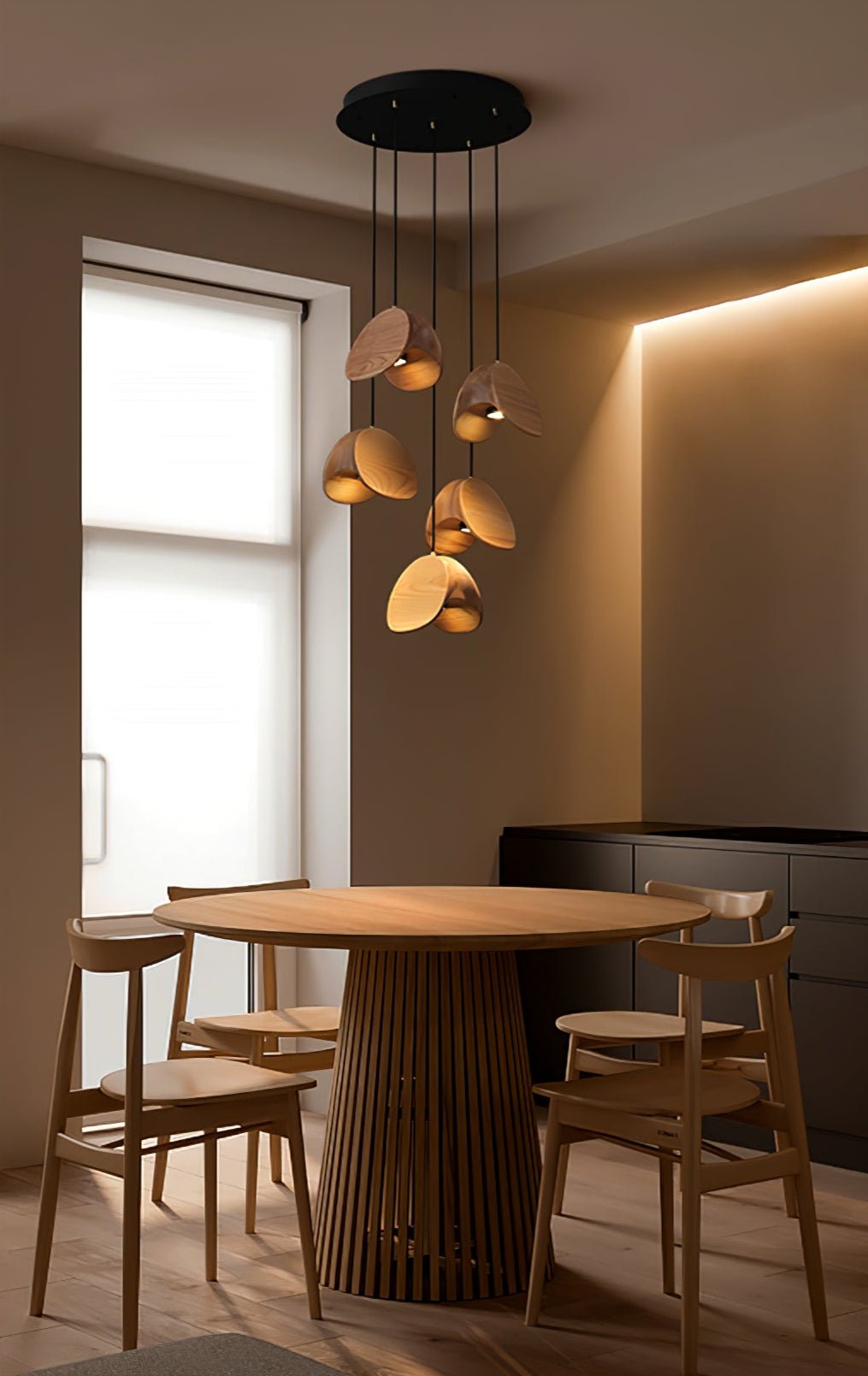 Tavro Lampe Pendante en Bois Minimaliste - Neutralighting