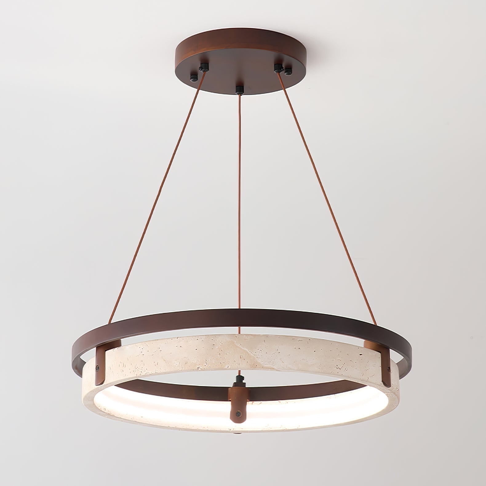 Veraearae Suspension Moderne en Travertin - Neutralighting