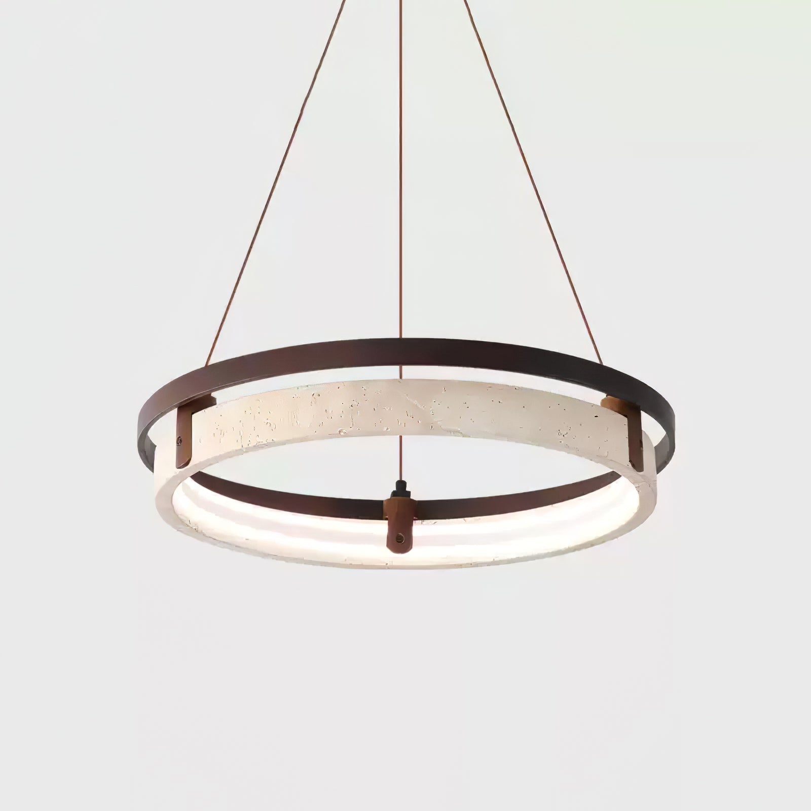Veraearae Suspension Moderne en Travertin - Neutralighting