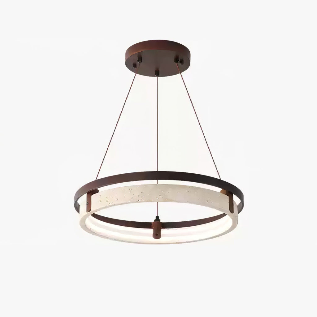 Veraearae Suspension Moderne en Travertin - Neutralighting