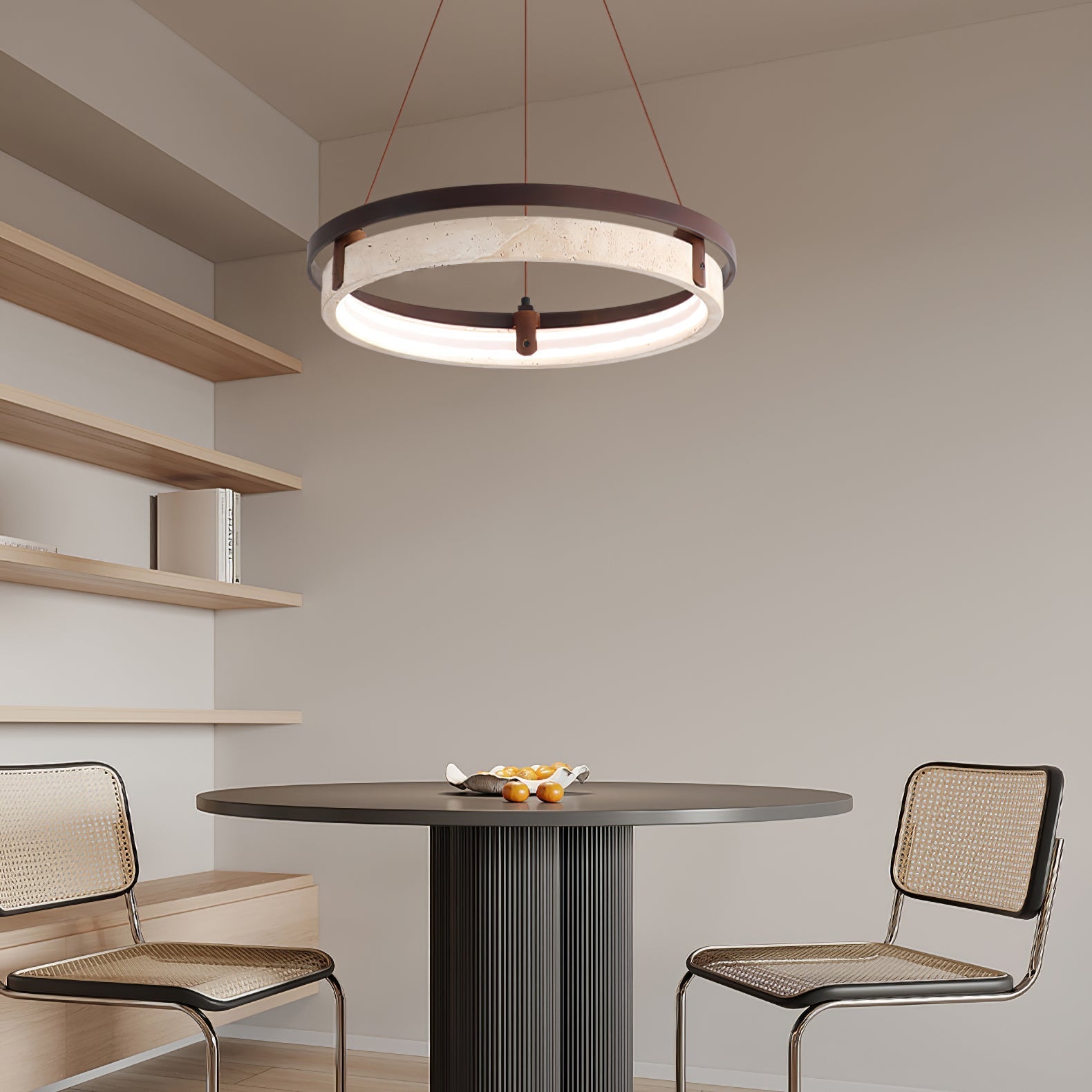Veraearae Suspension Moderne en Travertin - Neutralighting