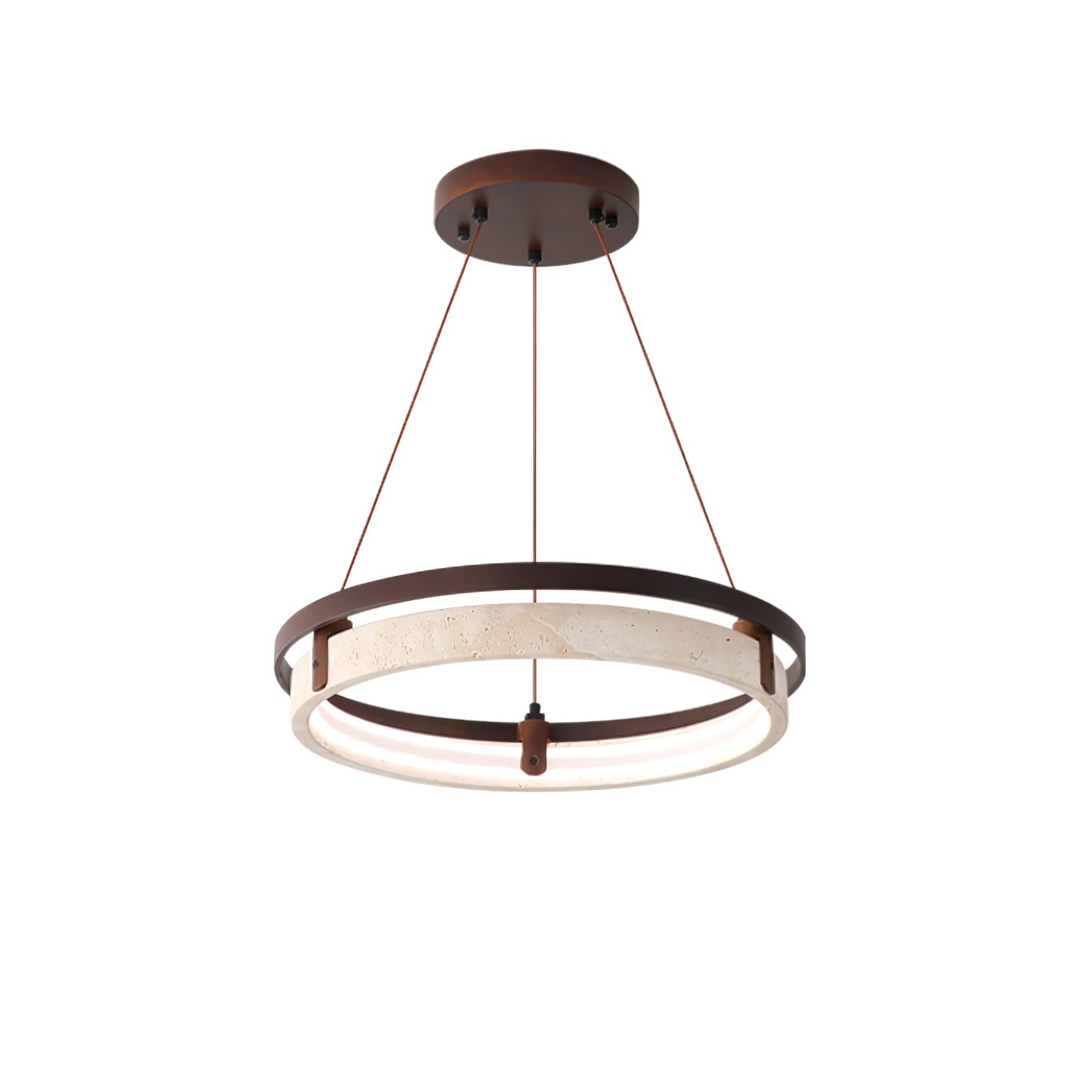 Veraearae Suspension Moderne en Travertin - Neutralighting