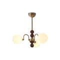 Orbital Chandelier Bois Verre Art Nordique Premium Courbe - Neutralighting