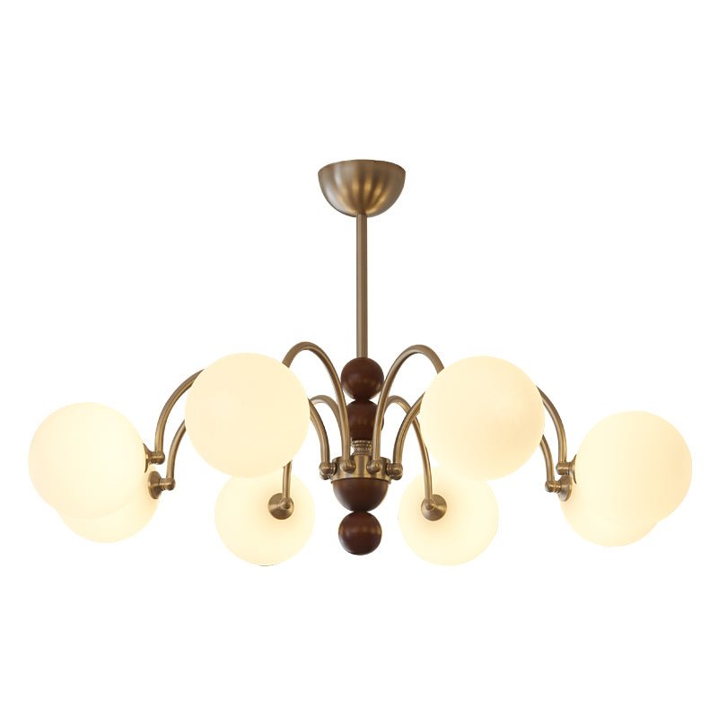 Orbital Chandelier Bois Verre Art Nordique Premium Courbe - Neutralighting