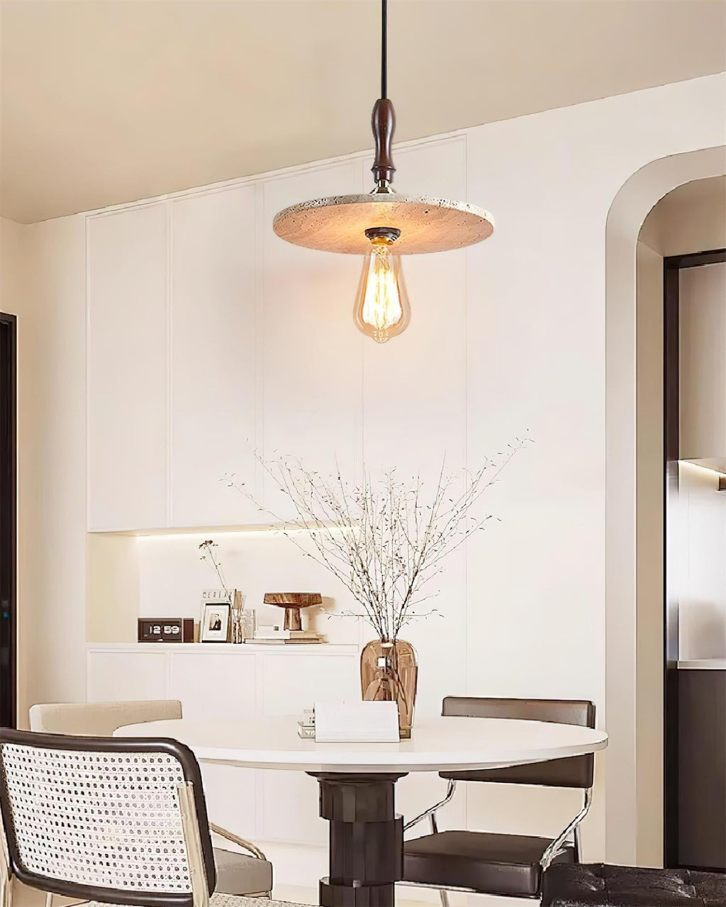 Ritta Lampe Pendante Orbit Moderne en Travertin - Neutralighting