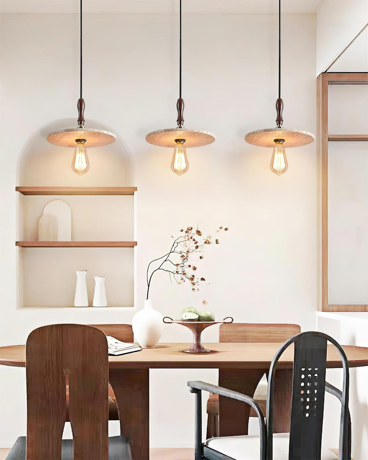 Ritta Lampe Pendante Orbit Moderne en Travertin - Neutralighting