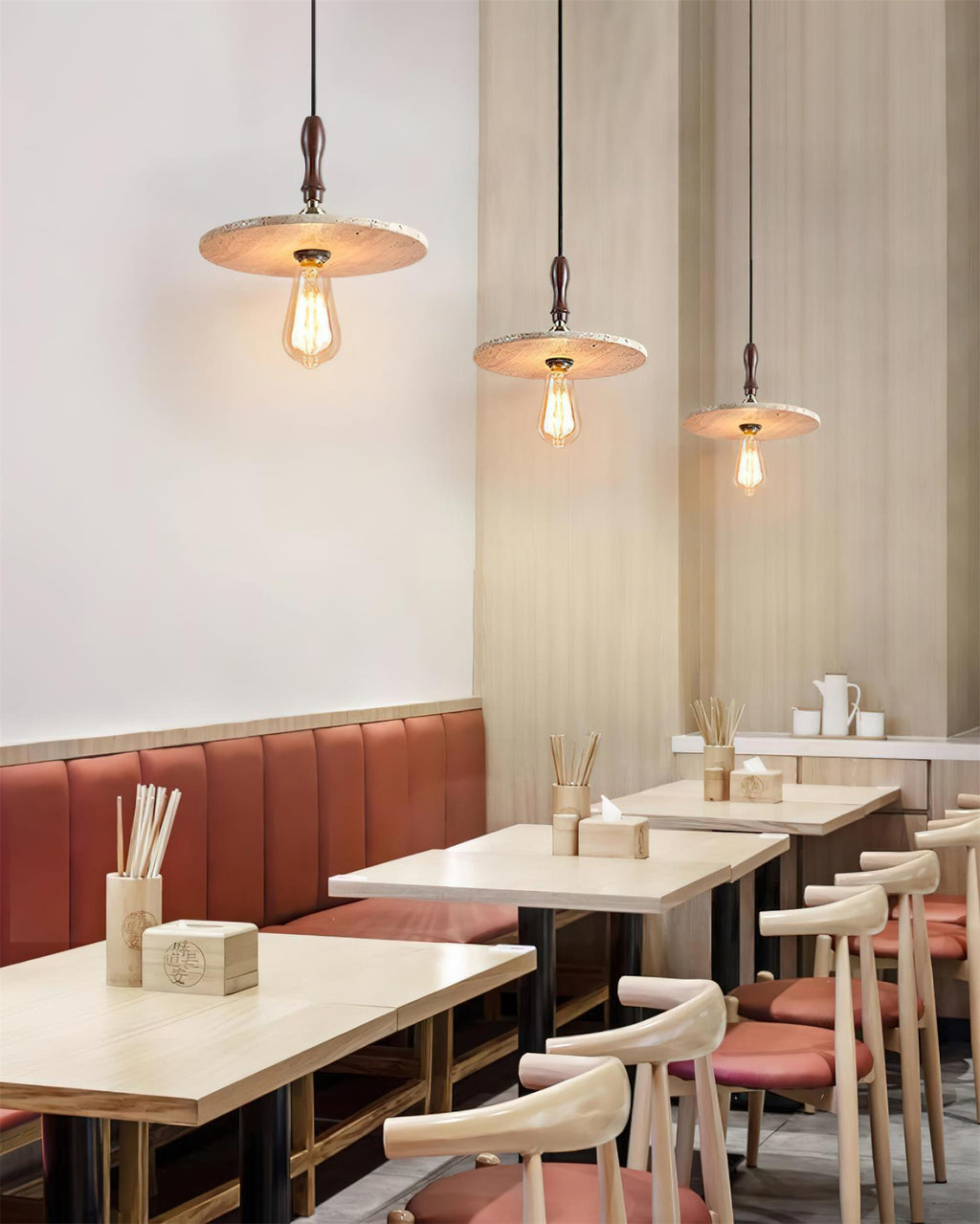 Ritta Lampe Pendante Orbit Moderne en Travertin - Neutralighting