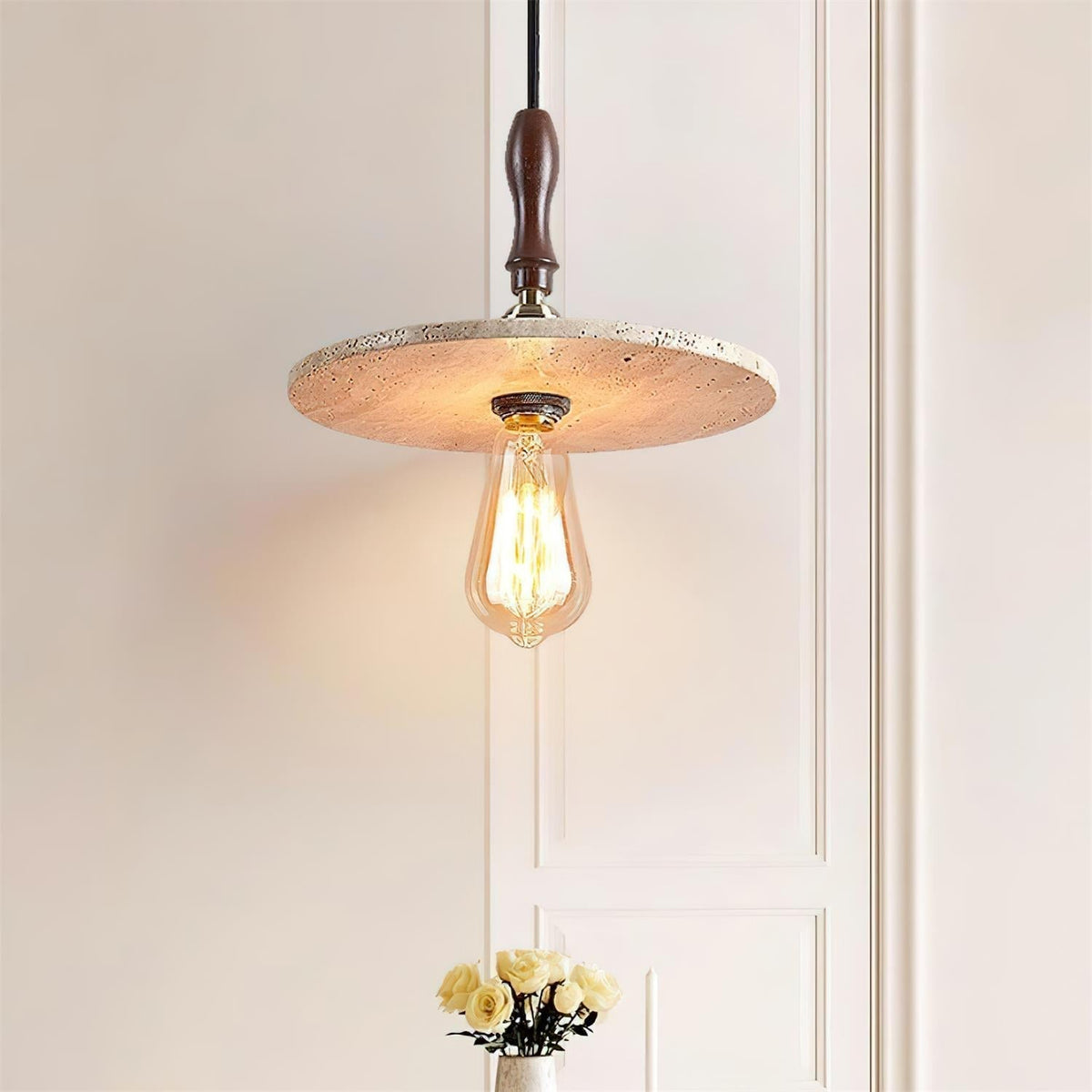 Ritta Lampe Pendante Orbit Moderne en Travertin - Neutralighting
