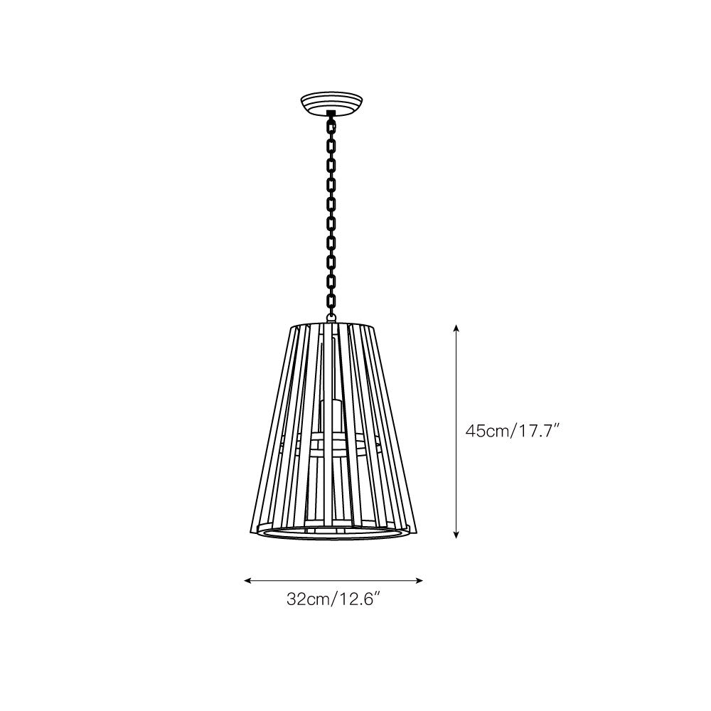 Avsolel Suspension Moderne Minimaliste en Bois et Métal - Neutralighting