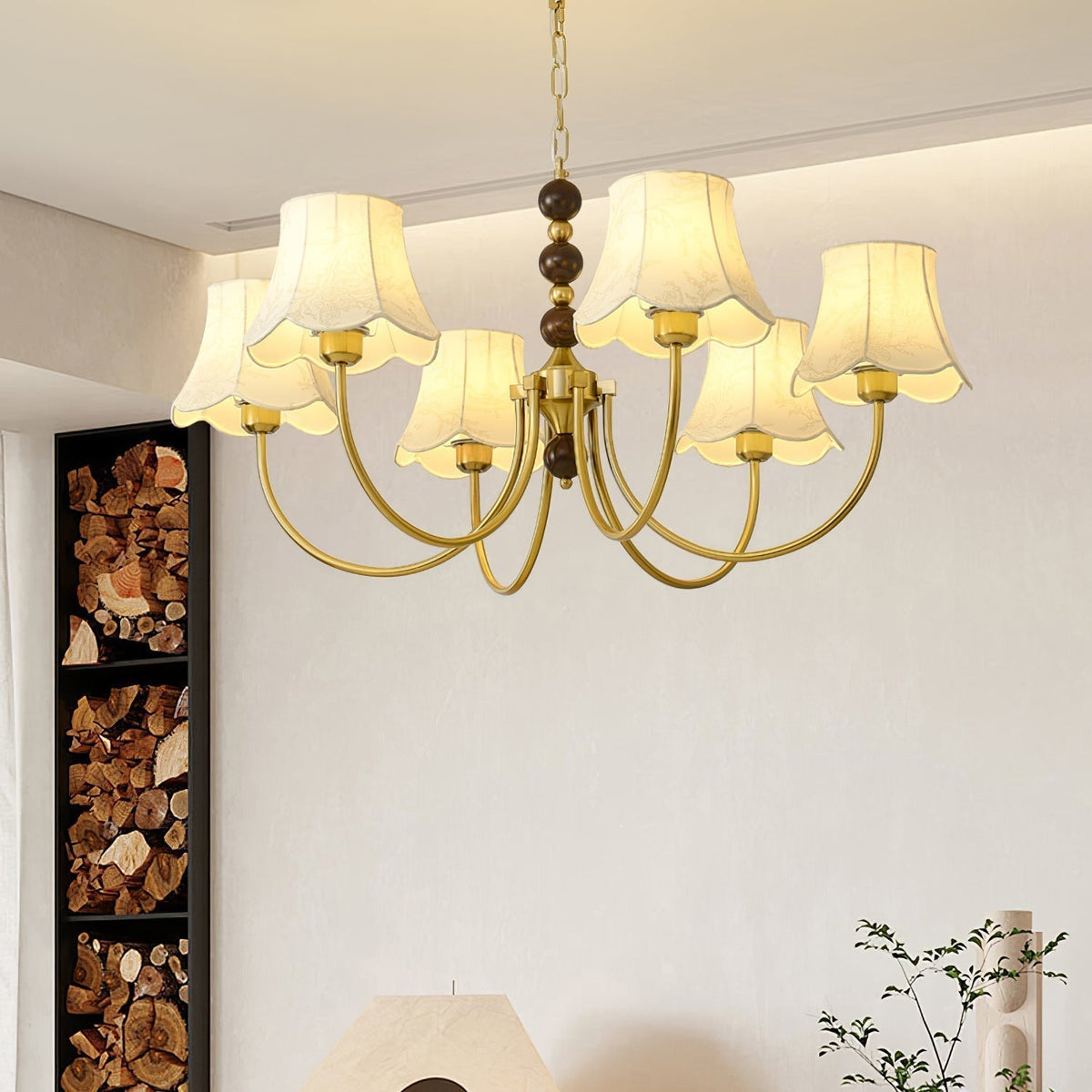 Orchid Lustre en tissu doré - Neutralighting