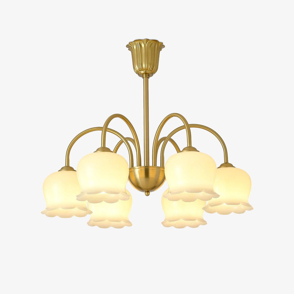 Lustra Chandelier Laiton Bras Courbé Élégant - Neutralighting