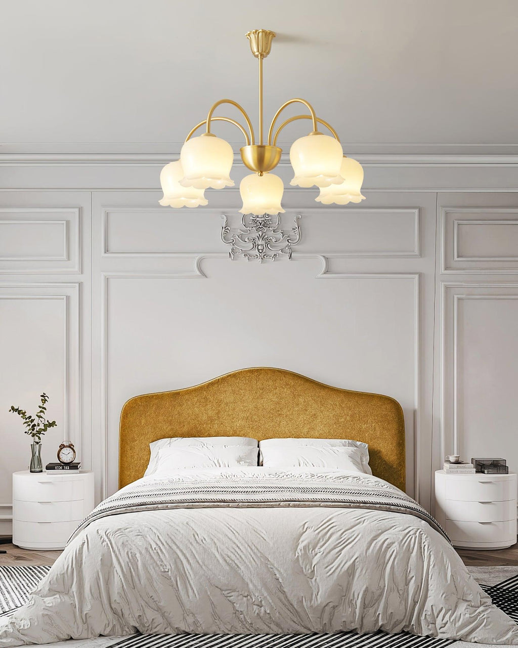 Lustra Chandelier Laiton Bras Courbé Élégant - Neutralighting