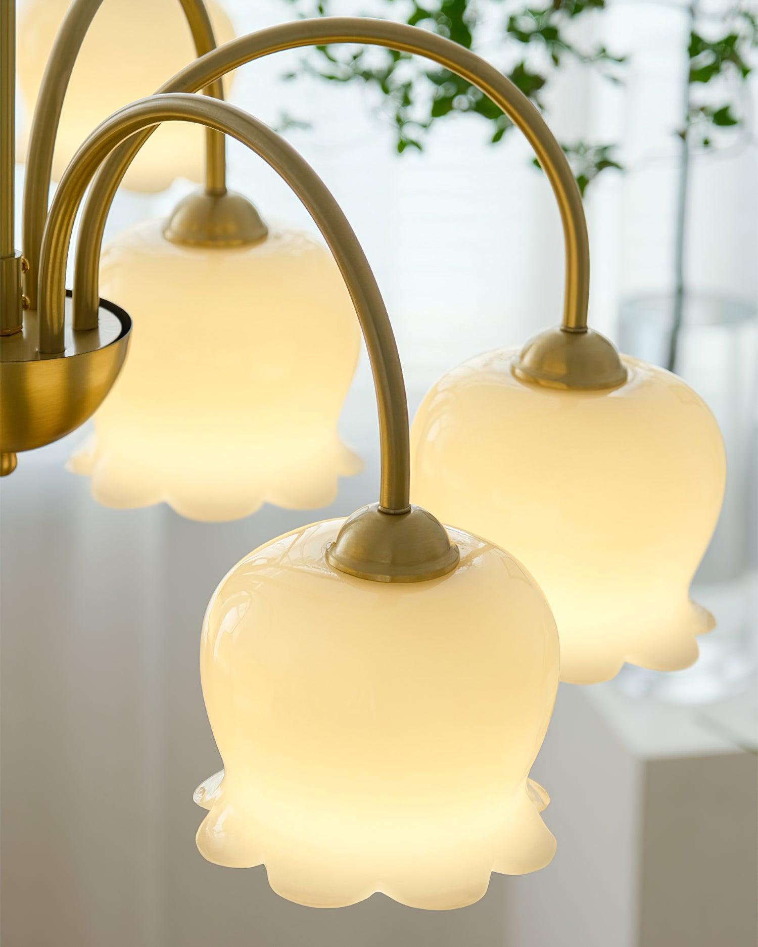 Lustra Chandelier Laiton Bras Courbé Élégant - Neutralighting