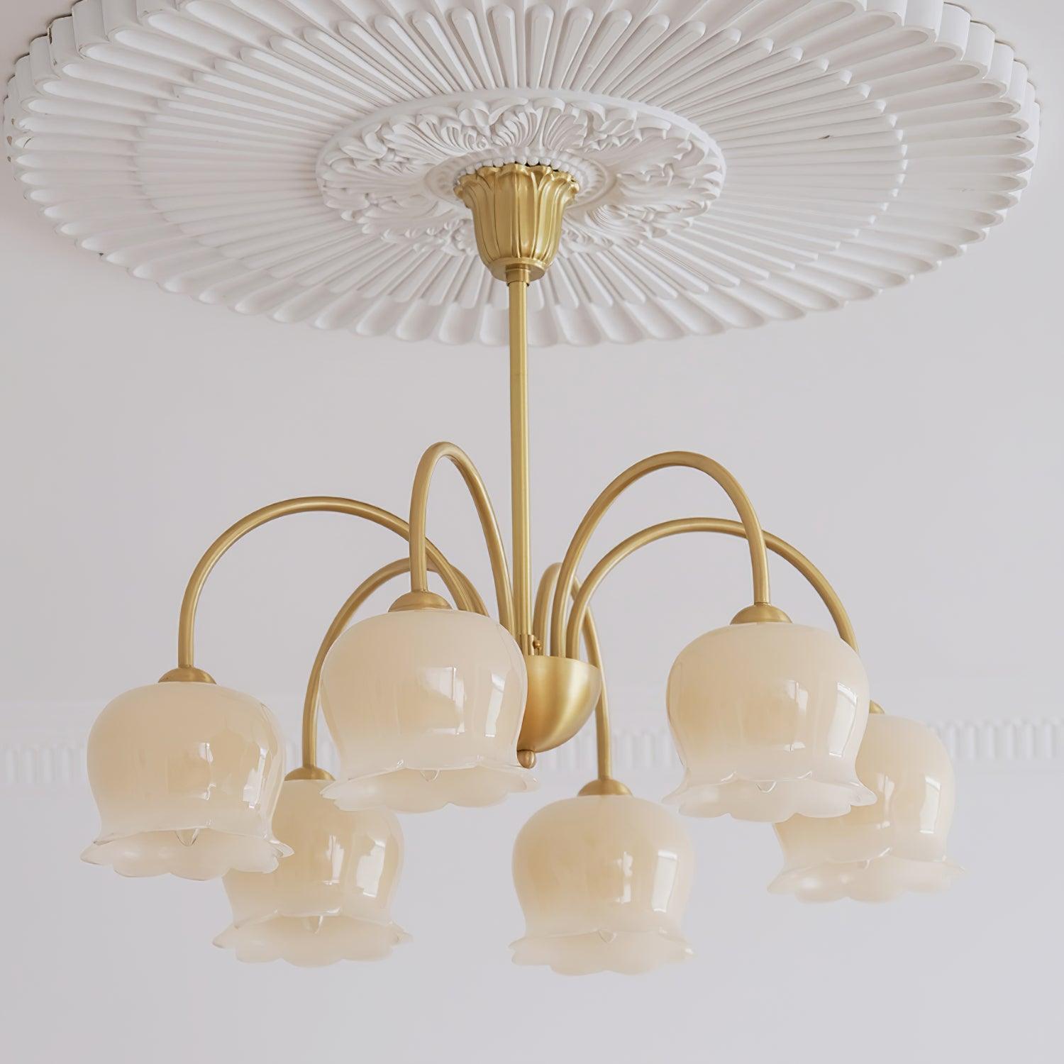 Lustra Chandelier Laiton Bras Courbé Élégant - Neutralighting