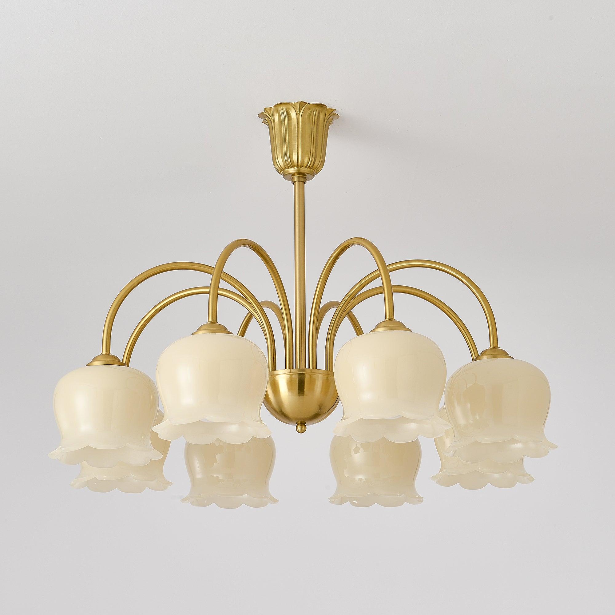 Lustra Chandelier Laiton Bras Courbé Élégant - Neutralighting