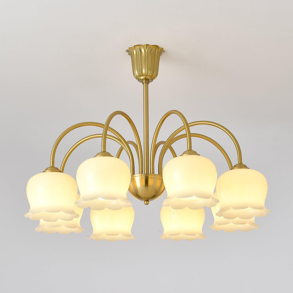 Lustra Chandelier Laiton Bras Courbé Élégant - Neutralighting